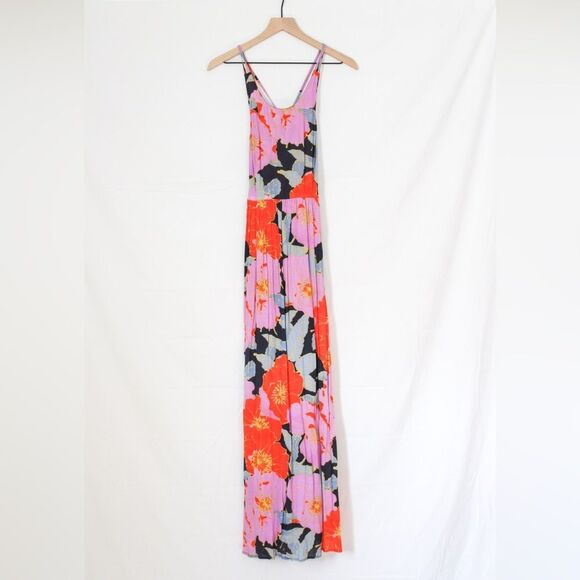 NWT LOFT Full Bloom Floral Strappy Sleeveless Maxi Dress 0 - Picture 3 of 9